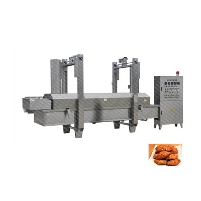 Electricity Hamburger Vegetable Patty Frying Machine Automatic Nuggets Patty Frying Machine hamburger patty frying machine