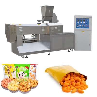 Extrusion Corn Food Snack Process Line Twin Screw Extruder Production Line