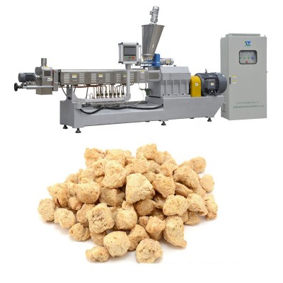 Protein Food Machine twin screw extruder for making textured  protein by Pea protein and wheat soya nugget machine