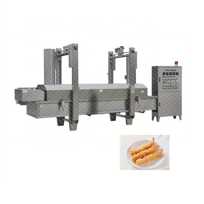 Automatic Conveyor Fryer For Prawn Cracker Electric Continuous Frying Machine For Macroni / wheat flour