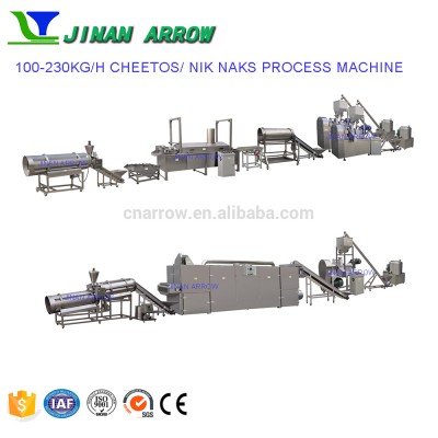 2018 High Quality 100-230KG/H corn kurkure production cheetos extruder nik nak snacks making machine